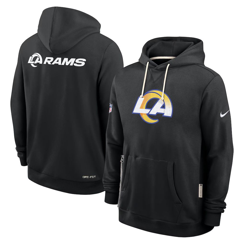 Men 2026 NFL Los Angeles Rams hoodie black 01